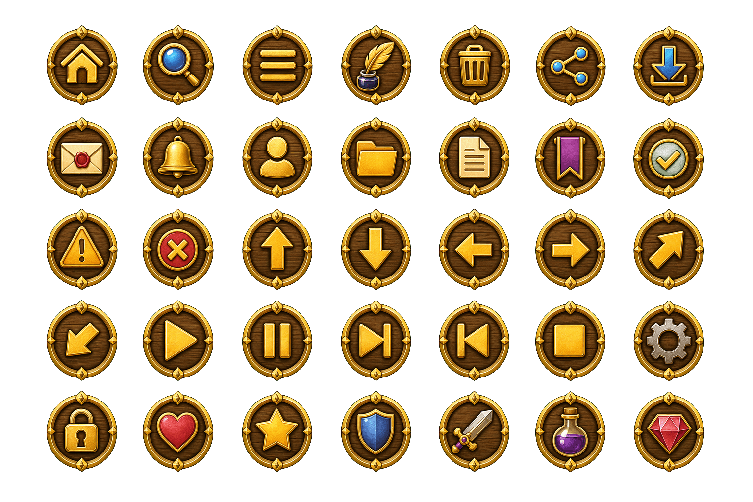 Icon Pack: Ornate fantasy system icons